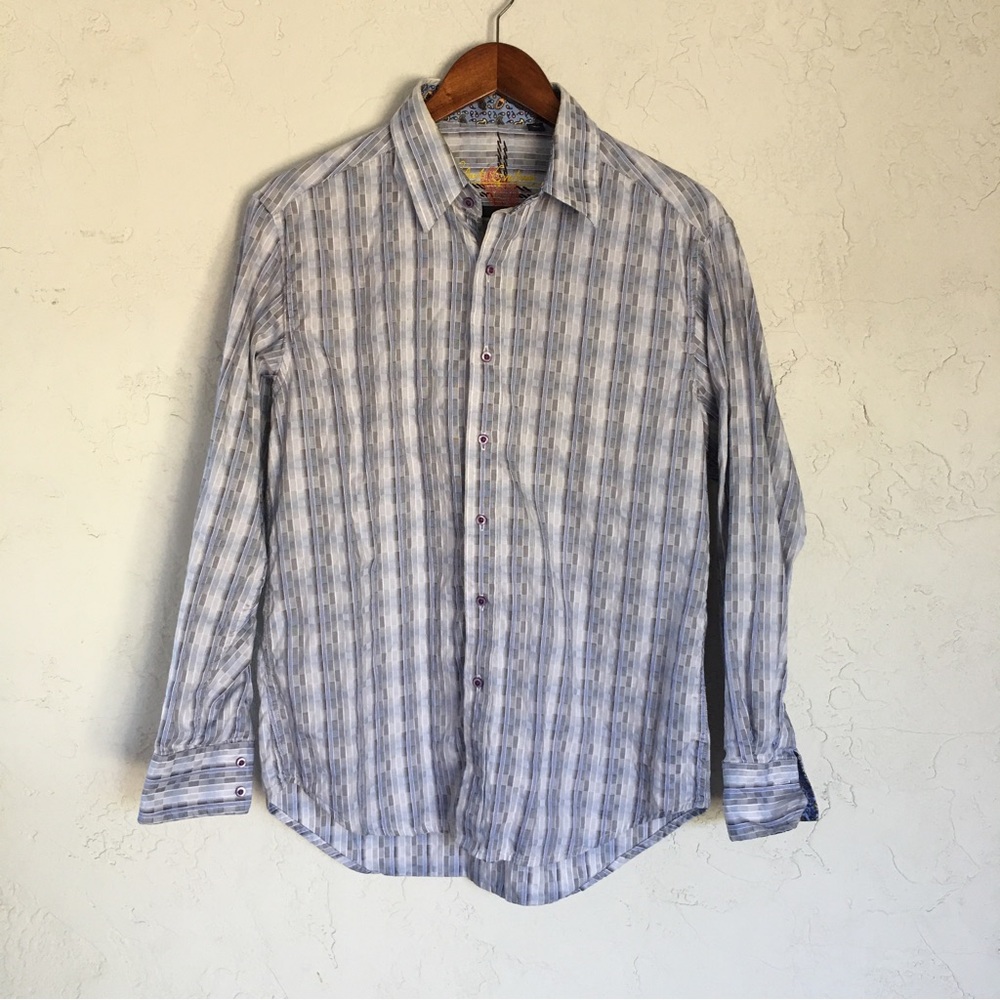 Robert Graham Rectangle Check Button Front Shirt … - image 1
